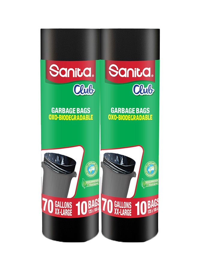 Sanita Club Garbage Bags 70 Gallons 20 Pieces XX-Large Black 125x105cm  - Image 1