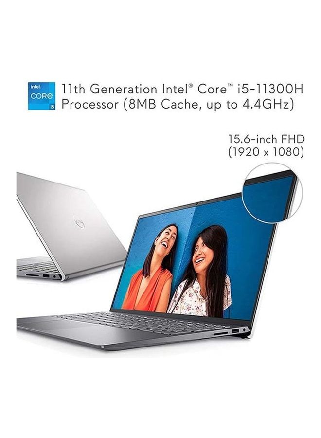 DELL - Inspiron 5510 Profesional with 15.6-inch Full HD Display/Core i5-11300H Processor/16GB RAM/512GB SSD/Intel Iris Xe Graphics/Windows 11 English/Arabic Silver - Image 1