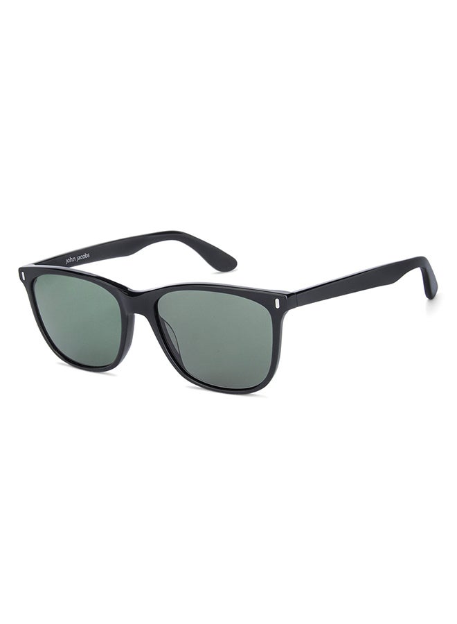 John Jacobs Full Rim Wayfarer Sunglasses For Men & Women With UV Protection - 56mm - Black  - Image 1