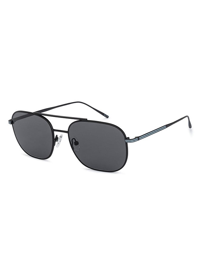 John Jacobs - Full Rim Metal Frame Square Sunglasses For Men & Women With UV Protection - 57mm - Black - Image 1