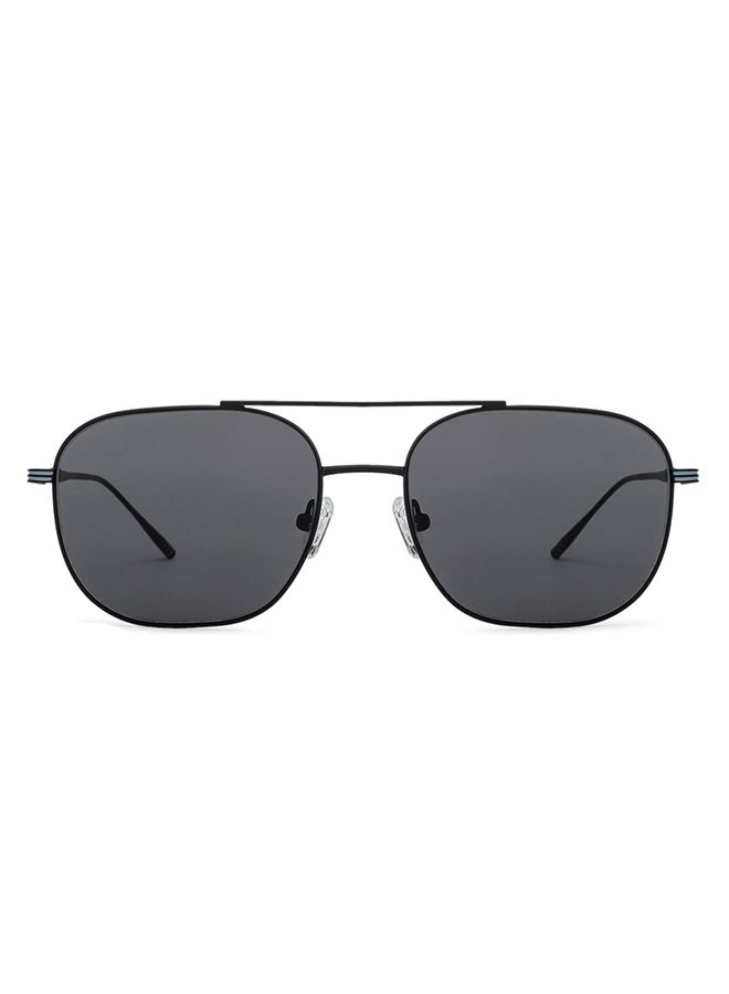 John Jacobs - Full Rim Metal Frame Square Sunglasses For Men & Women With UV Protection - 57mm - Black - Image 1