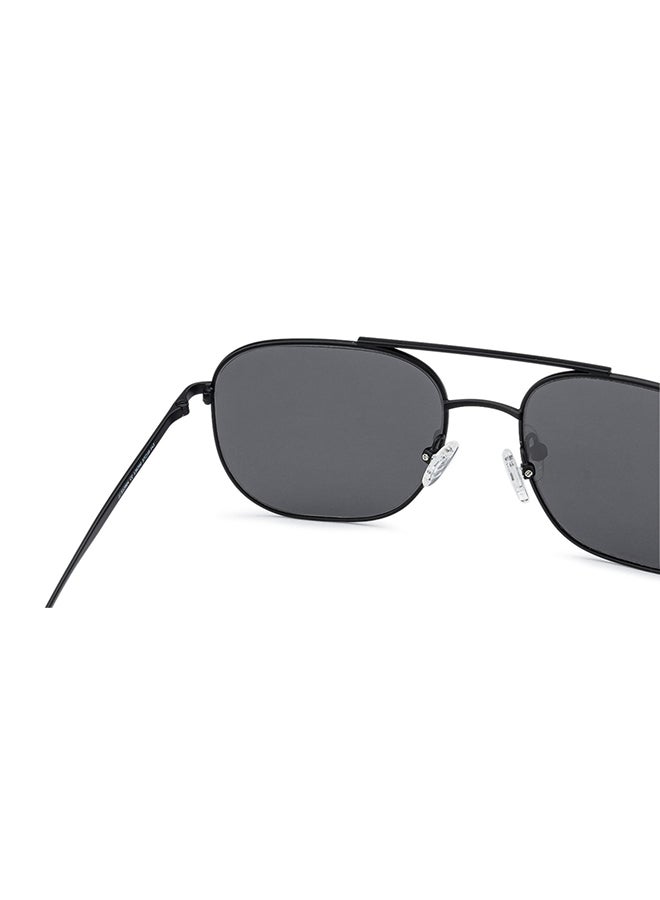 John Jacobs - Full Rim Metal Frame Square Sunglasses For Men & Women With UV Protection - 57mm - Black - Image 1