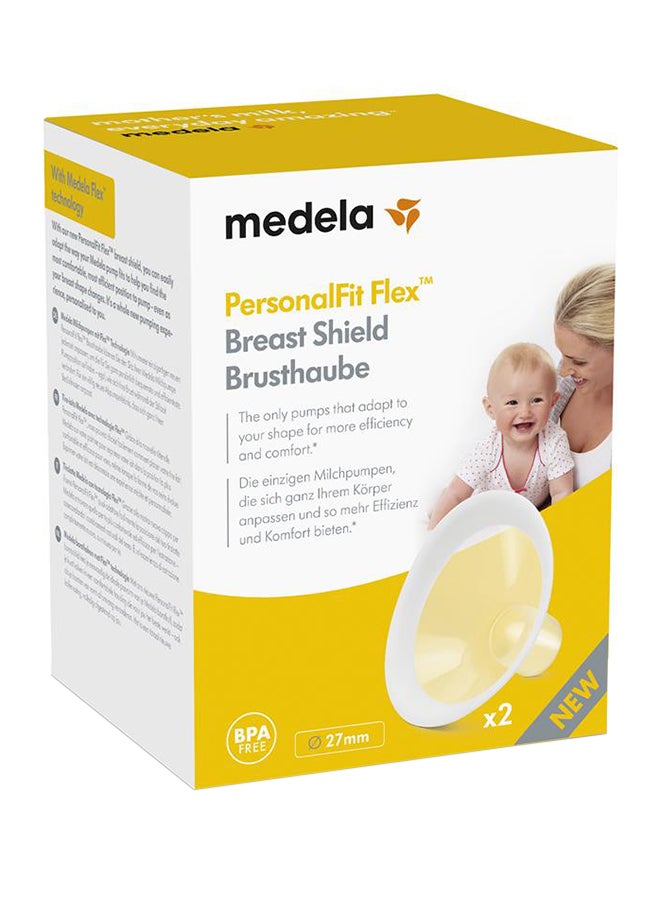 Medela - Pack Of 2 New Personal Fit Flex Breast Shield - Large - Enhanced Comfort And Fit, Improved Milk Flow, Adaptable To Your Shape - Image 1