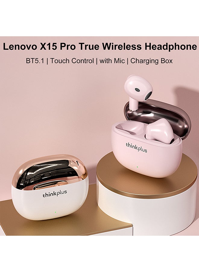 Lenovo - Thinkplus X15 Pro BT5.1 True Wireless Headphones Music Earphone Touch Control Sport Headset with Mic Black - Image 1