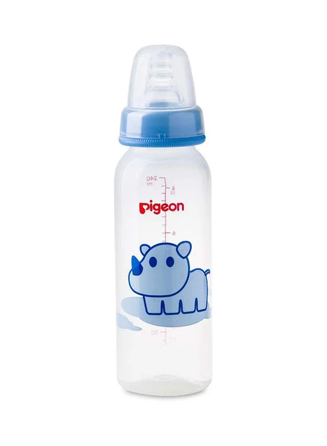 pigeon Pack Of 1 Peristaltic Nipple Slim Neck Animal Decorated Baby Feeding Bottle 240 ML - Assorted