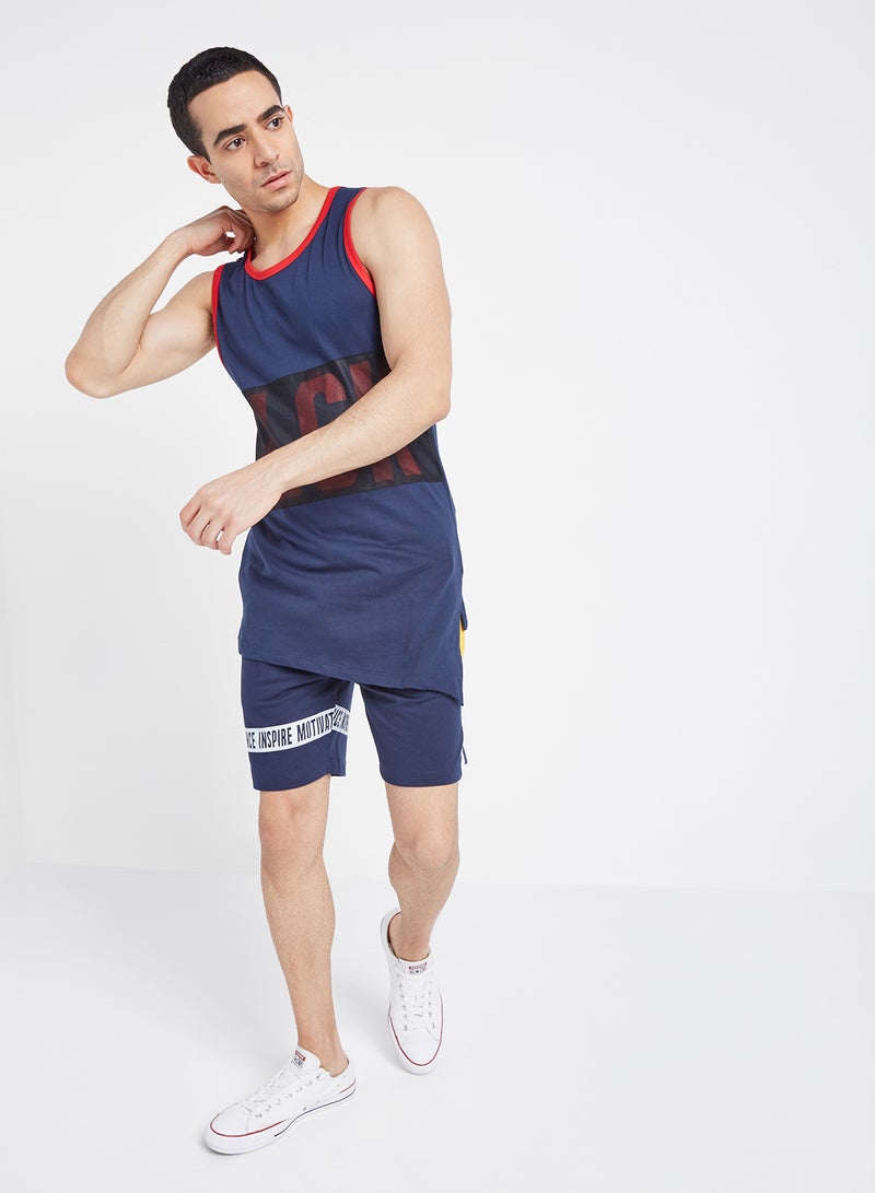 SKULT Asymmetric Hem Vest Navy  - Image 3