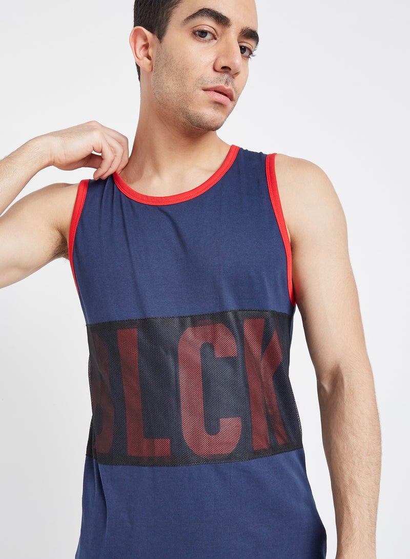 SKULT Asymmetric Hem Vest Navy  - Image 4