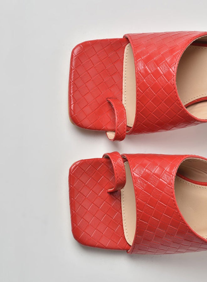 Jove - Stylish Heeled Sandals Red - Image 1