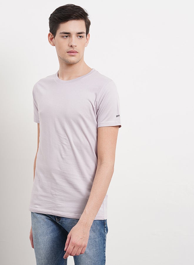 OFFROAD Casual Round Neck T-Shirt Light Grey  - Image 1