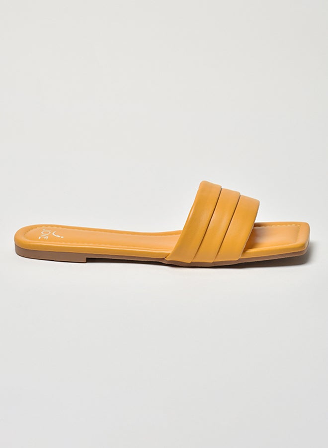 Broad Strap Flat Sandals Yellow - v1657889596/N48024381V_2