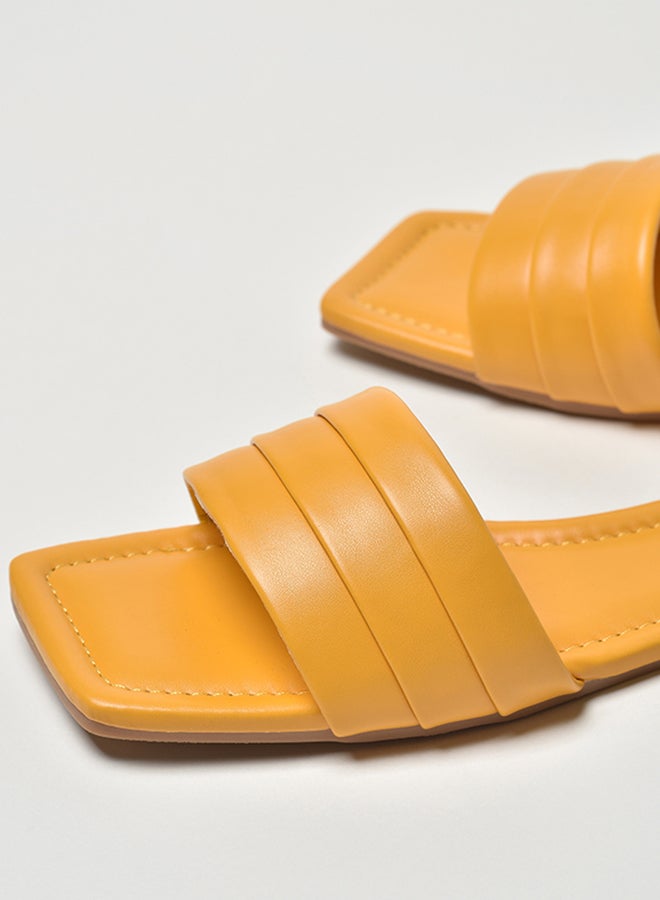 Broad Strap Flat Sandals Yellow - v1657889597/N48024381V_3