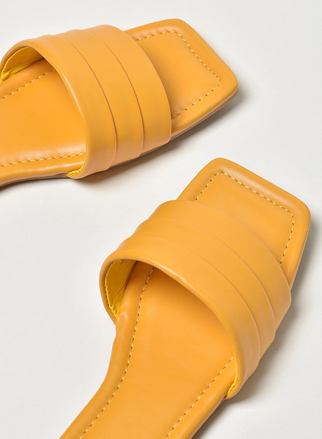 Broad Strap Flat Sandals Yellow - v1657889597/N48024381V_4