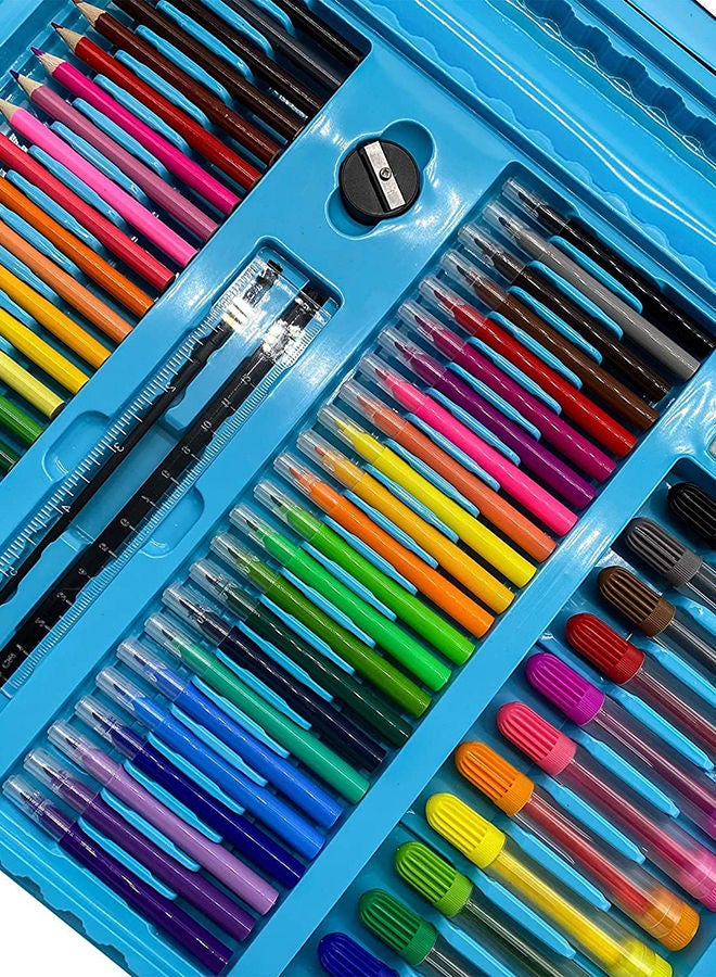 null - 208 - Piece Portable Drawing Set, Blue - Image 1