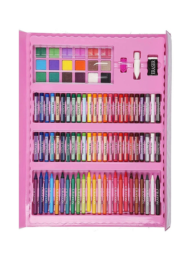 208 - Piece Portable Drawing Set, Pink