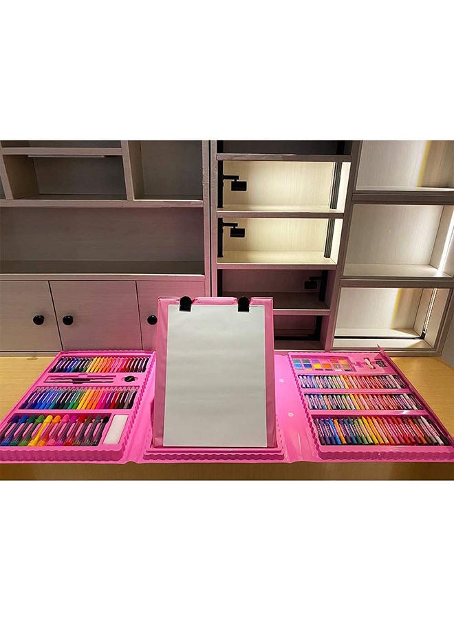 208 - Piece Portable Drawing Set, Pink