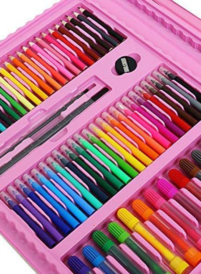 208 - Piece Portable Drawing Set, Pink