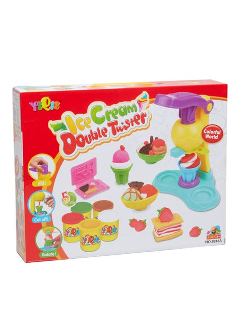 18-Piece Ice Cream Double Twister Set Multicolored 3+ Years Premium Quality Material 13.38x2.83x10.62inch