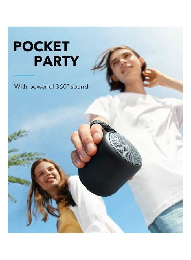 ساوند كور - مكبر صوت ميني 3 برو بلوتوث، تقنية BassUp وPartyCast، USB-C، مقاوم للماء IPX7، وEQ أسود قابل للتخصيص أسود - Image 1