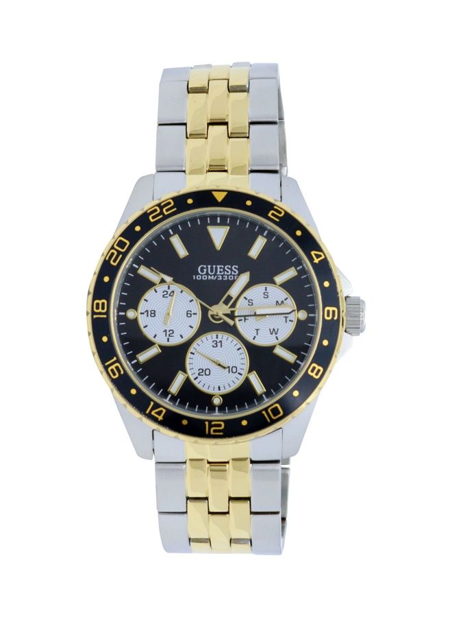 GUESS Men's Chronograph Round Shape Analog Wrist Watch W1107G6 - 44mm - Two Tone - Image 1