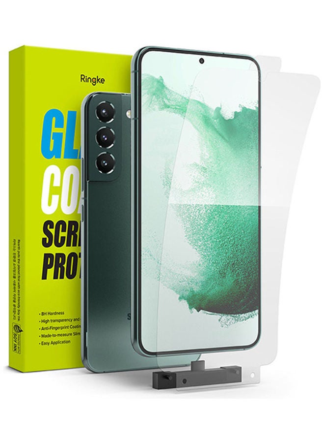 Ringke Glass Coated Screen Protector Compatible With Samsung Galaxy S22 Plus 5G Premium Tempered Glass Film Clear - Image 1