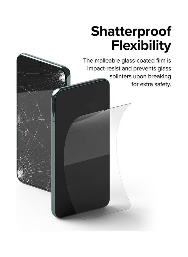 Ringke Glass Coated Screen Protector Compatible With Samsung Galaxy S22 Plus 5G Premium Tempered Glass Film Clear - Image 3
