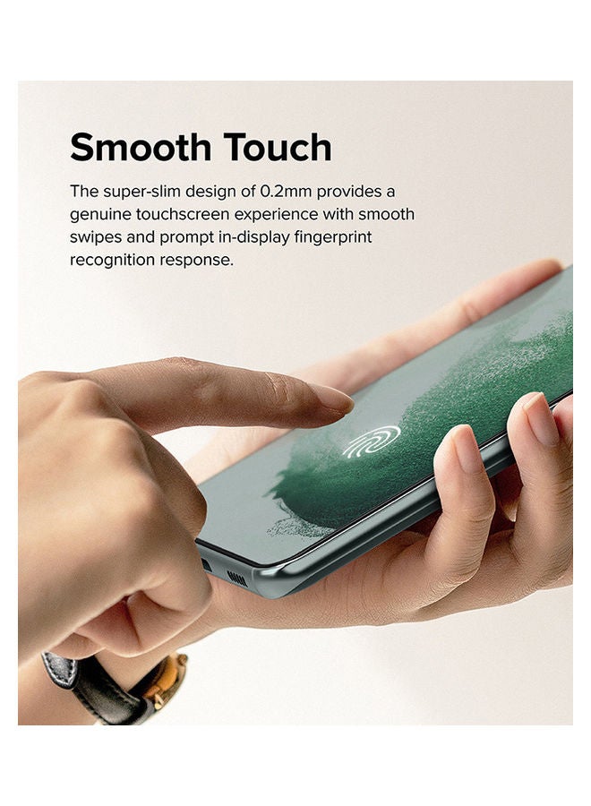 Ringke Glass Coated Screen Protector Compatible With Samsung Galaxy S22 Plus 5G Premium Tempered Glass Film Clear - Image 4