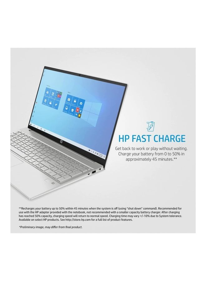 HP - Pavilion 15-eg1053 (Upgraded Version) Laptop With 15.6-Inch Touch Screen Display, Core i5-1155G7 Processor/16GB RAM/512GB SSD/Intel's Iris Xe Graphics With Bag English Silver - Image 1