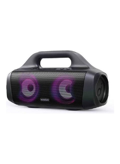 Select Pro 30W Outdoor Portable Bluetooth Speaker with BassUp Technology, IPX7 Waterproof, 16H Playtime, App, LED Lights, Built-in Handle Black