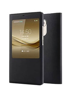 Clear View Flip Case For Huawei Ascend Mate 7- Gray