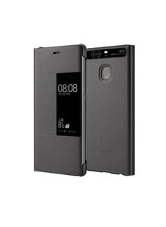 Smart View Flip Case For Huawei P9- Dark Gray