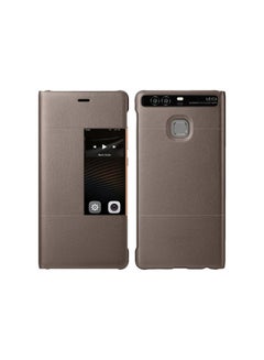 Smart View Flip Case For Huawei P9- Brown