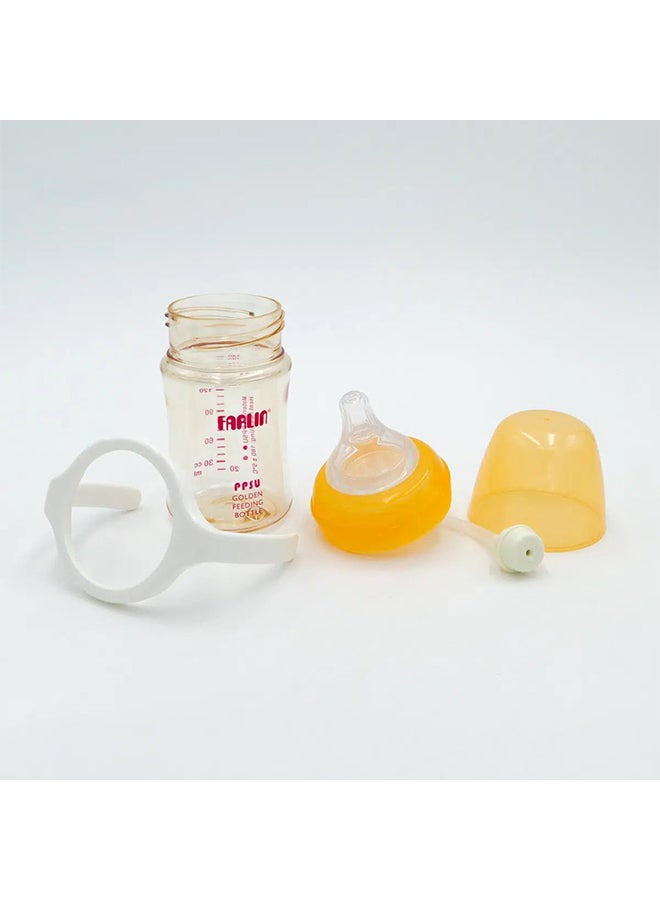 فارلين زجاجة رضاعة بمقبض وحلمة حريرية من بي إي إس، 140 مل لحديثي الولادة - Image 3
