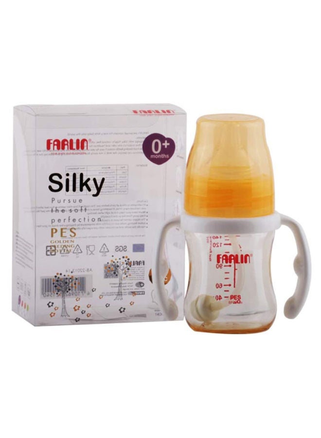 فارلين زجاجة رضاعة بمقبض وحلمة حريرية من بي إي إس، 140 مل لحديثي الولادة - Image 4