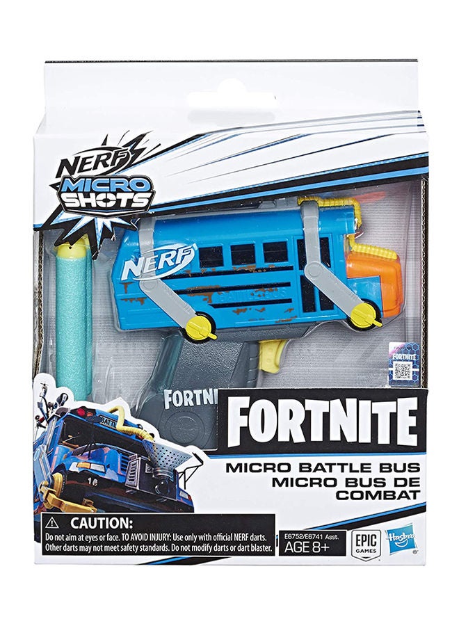 Fortnite Micro Battle Bus Nerf Microshots Dart-Firing Toy Blaster And 2 Official Nerf Elite Darts 1.75x6.5x8.5inch - v1658055288/N39755908A_1