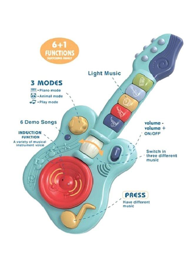 Baby love Adorable Colourful Design Induction Magic Musical Guitar With High-quality Materials - 33-1953167-Blue 42.5x6x20cm - Image 3