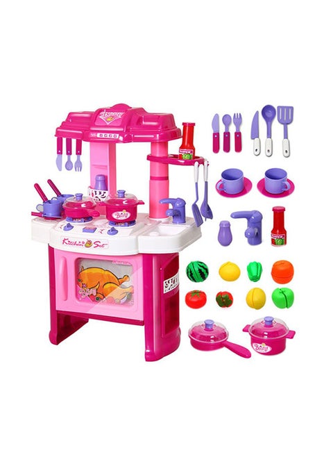 2 In 1 Little Pretend Cooking Kitchen Play Set For Kids Educational Toy