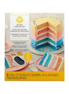 Wilton 5-Piece Multilayered Cake Pan Set Black 6x0.75inch  - Image 5