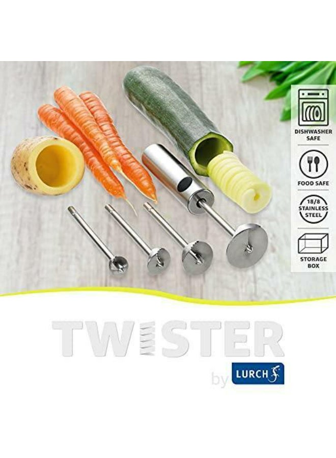 Lurch - 5-Piece Stainless Steel Veggie Drill Twister Set Silver - Image 1