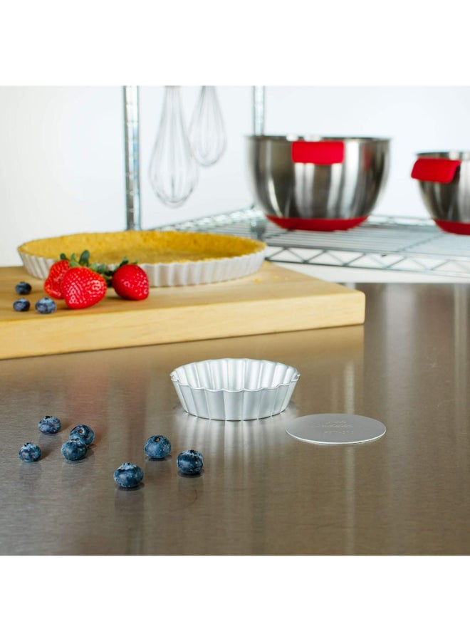 فات داديوز مقلاة كعك مستديرة متعرجة الحواف فضي 6.5x1بوصة - Image 3