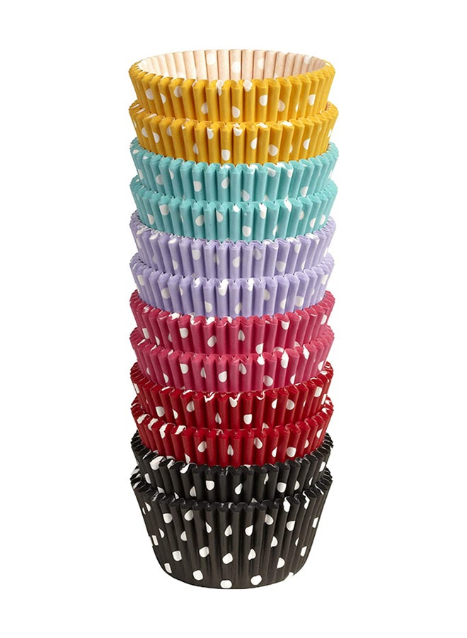 Wilton 300-Piece Polka Dot Baking Cup Set Red/Blue/Green 2inch - Image 1