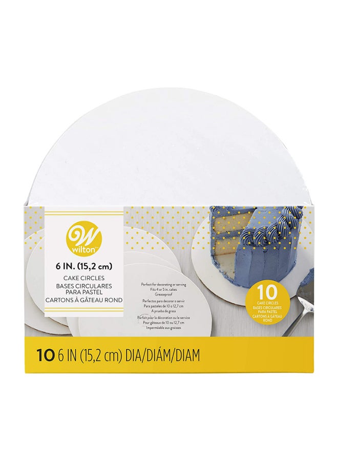 Wilton Cake Circle Boards White 6inch - Image 1