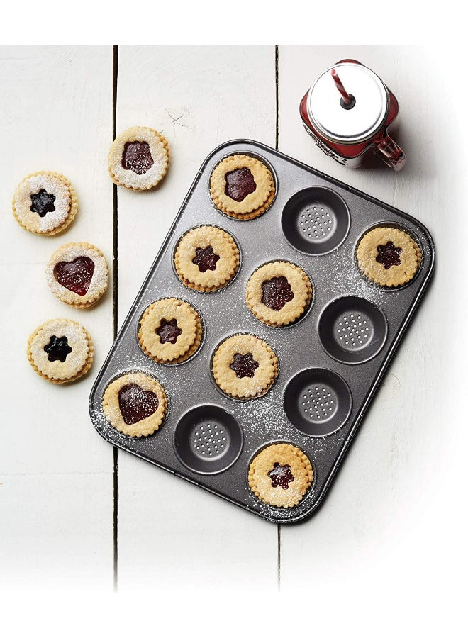 ماستر كلاس صينية خبز الحلويات المقرمشة مكونة من 12 فتحة رمادي 32x24سم - Image 3