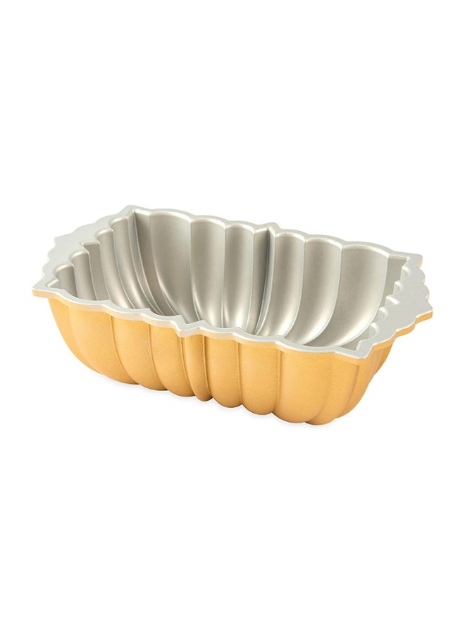 NORDICWARE Classic Fluted Loaf Pan Gold 10x6x7.5cm - Image 1