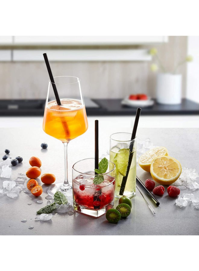 غيفو طقم ماصات زجاجية مع فرشاة مكون من قطعتين أسود/شفاف 2xStraws (18 cm), 1xCleaning Brush (8 cm) - Image 3