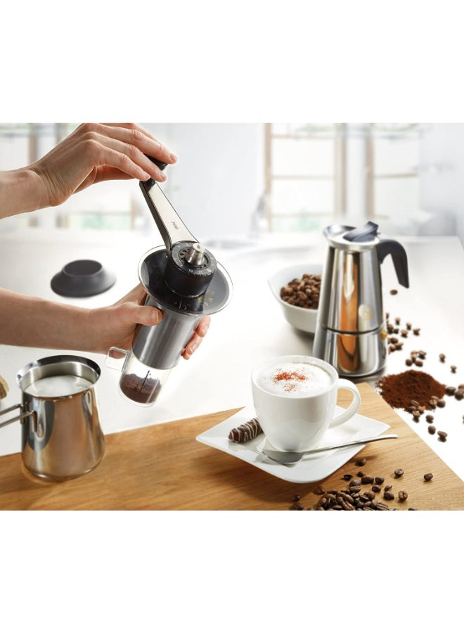 غيفو مطحنة قهوة أسود/ فضي/ شفاف 14.5x10x22.6سم - Image 3