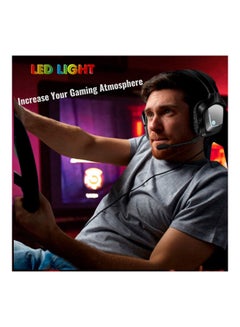 HP HP H220 Over Ear Wired Deep Bass Gaming Headset with LED Lights and Noise Cancelling Mic for Computers and Multiple Gaming Consoles,  - Image 3