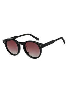 Full Rim Polarized Round Sunglasses For Men & Women - 48mm - Black