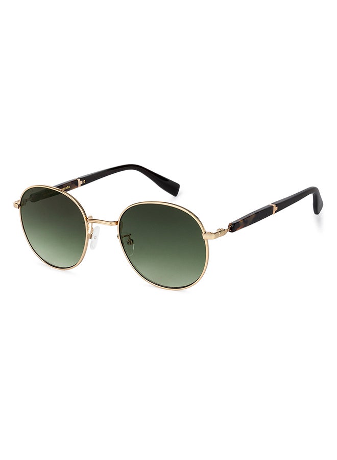 John Jacobs Full Rim Metal Frame Round Sunglasses For Men & Women With UV Protection - 53mm - Gold 