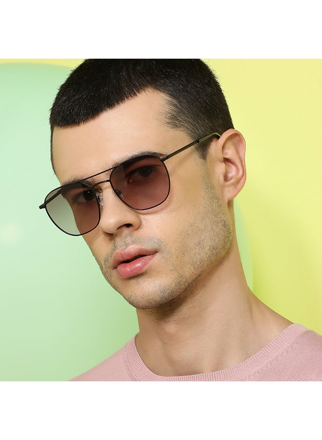 John Jacobs - Full Rim Metal Frame Polarized Square Sunglasses For Men & Women - 55mm - Black - Image 1