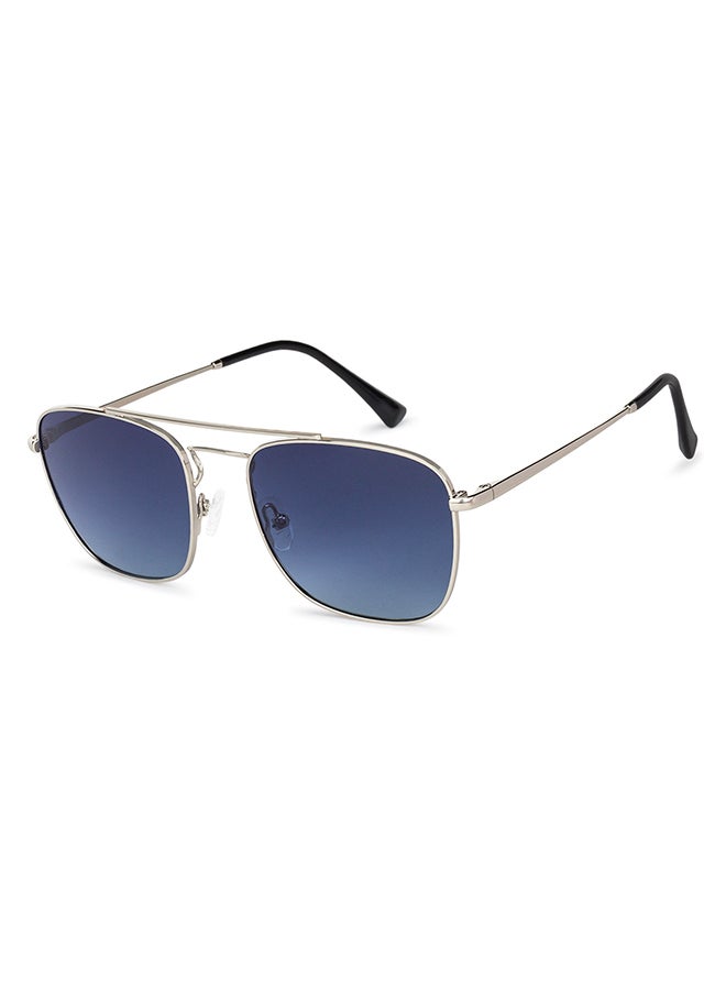 John Jacobs John Jacobs | Silver - Blue | Full Rim Square Stylish & Premium Sunglasses | JJ Tints | Polarized and 100% UV Protected | Men & Women | Medium | JJ S70019  - Image 1